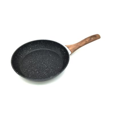 China Best Selling Viable Forged Aluminum Frying Pan With Non-Stick Marble Coating for sale