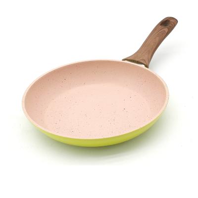 China Hot Selling High Quality Aluminum Forged Frying Pan Viable Cooking Pot Non Marble Coating Stick Frying Pan for sale