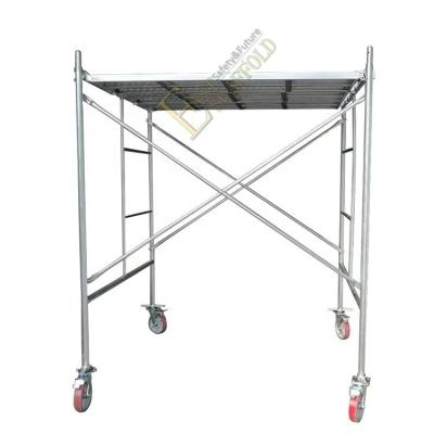 China Modern Building Material Hot Dip Galvanized Scaffolding Flip Lock Mobile Ladder Step Masonry H Frame for sale