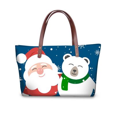 China Lady Factory Direct Sales Customized Shoulder Bag Christmas Snowman Ice Cream World Bag Female Handbag for sale