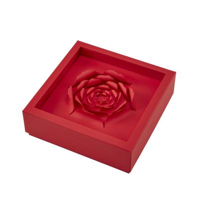 China Recycled Materials Recyclable 3D Printed Flower Gift Box For Nuts And Chocolate Cores for sale