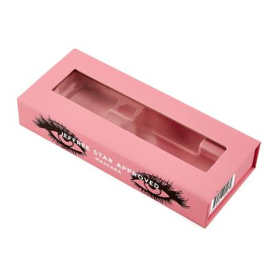 China Private Label Eyelash Packaging Box Eco-friendly Fancy Custom Design PVC Window Eyelashes Packaging Box for sale