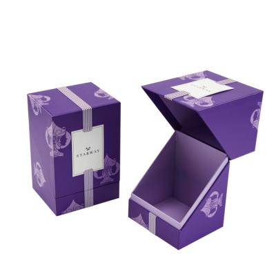 China Eco-friendly Creative Purple Chocolate Wedding Paper Box Design Gift Box Candy Small Paper Gift Box for sale