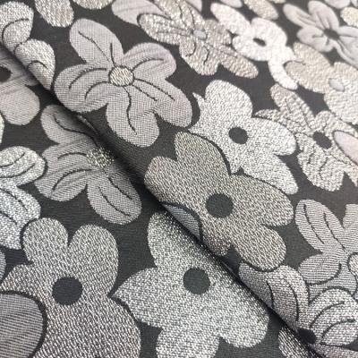 China Wholesale Price Shrink-Resistant Woven To Yarn Dyed Fabric Jacquard 95% Polyester 5%silver Quick Dry Garment Fabric for sale