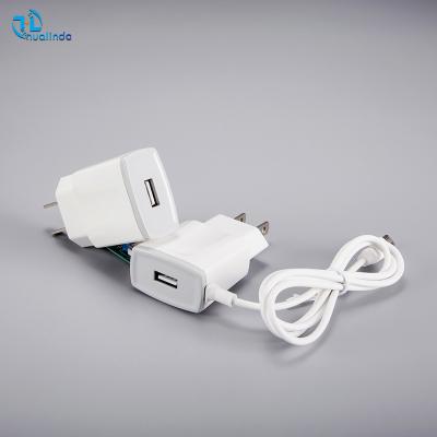 China Mobile Phone High quality 5V 1A 5W EU USA plug portable mobile phone quick charger for mobile phon 1USB port wall charger for sale