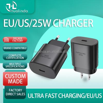 China Mobile Phone Ultra Fast Charging 25W Model C PD Fast Charger for Samsung Galaxy S21/S21plus/Note 20Ultra/Note 10/10plus/ for sale