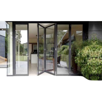 China Sound Insulation and Waterproof Aluminum Builder's Choice Edmonton Extra Large Accordion Folding Door in Houston and Hong Kong for sale