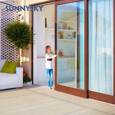 China Sound Insulation And Waterproof Sliding Door Grille Designs Aluminum Mexican Exterior Doors For Entryways for sale