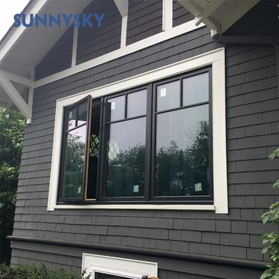 China Soundproof and waterproof anodized aluminum doors and window section small casement windows for sale