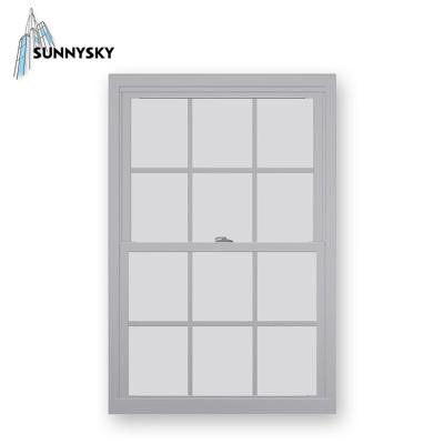 China Architectural Vinyl Double Screen Work Classic Upvc Panels Folding Hung Window for sale