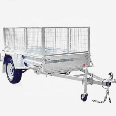 China Welded Box Trailer 7X4' Full Box Trailers Travel Car Trailers Farm Trailer Metal Support Frames for sale