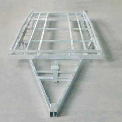 China Durable Duty Single Axle Trailer Frames Small Flatbed Trailer Frames With HDG Treatment for sale