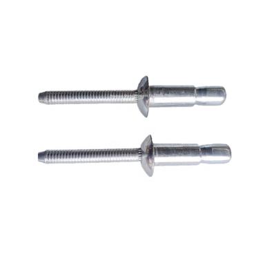 China High Efficiency 9.8X21mm Large Huck Bolts Huck Blind Rivets Steel Brushed Oval Head Rivets Chinese Industrial Rivets for sale