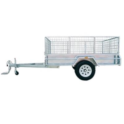 China industrial & Farm Transport Galvanized Fully Weld Car 8*5 Box Trailer For Small Farm Cage Trailer ATM 750KG for sale