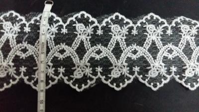 China Fashion lace trim ,embroidery lace, cotton lace with mesh, lace for dress, 9cm for sale