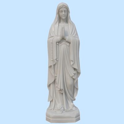 China Virgin Mary Natural Marble Sculpture For Western Christianity Church Decor for sale