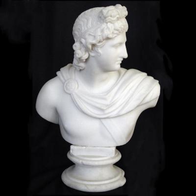 China Western Hot Sale Marble Stone Human Head David Bust Sculpture With Low Price for sale