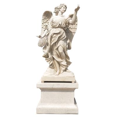 China Western European female villa home decoration Lady Musical Angel Statue Sculpture For Courtyard for sale