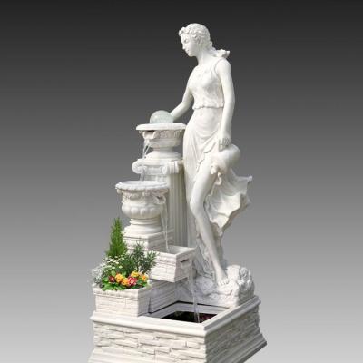 China Indoor Home / Villa / Hotel / Garden Water Fountain Decoration Outdoor Or Indoor With Beauty Lady for sale