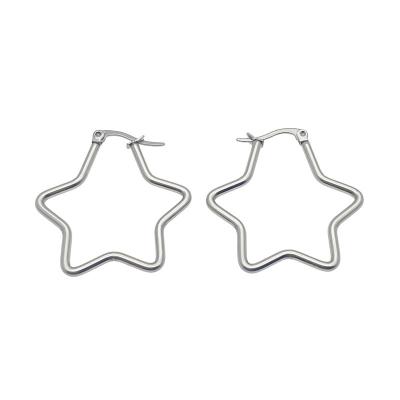 China FASHIONABLE Cheap Jewelry Five Pointed Star Gold Ball Earringsstainless Steel Gold Plated Hypoallergenic Pointed Five Star Earrings for sale