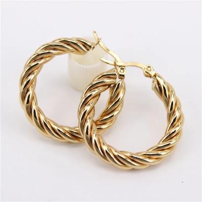 China 2022 Trendy Women Fashion Accessories Dangly Gold Filled Cross Earrings Wire Jewelry 18K Stainless Steel Hook Earrings for sale