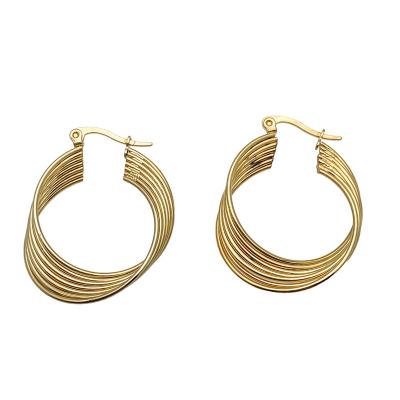 China TRENDY African earrings and bags safety pin wholesale gold plated circle non tarnish accessories women layered multi wire earrings for sale