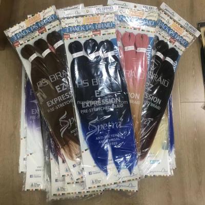 China Ez Hair Stretch Braiding Hair 3x Wholesale Braiding Hair Pre Stretched Bulk Braiding Hair Wholesale for sale