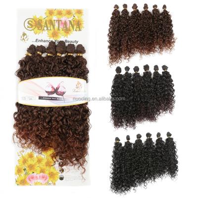 China Comfortable Good Quality Cheap Jerry Curly Synthetic Fiber Hair Extension Bundles for sale