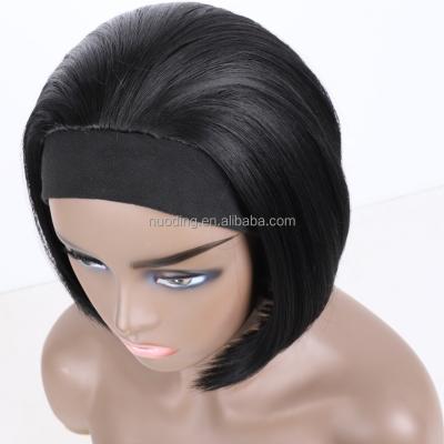 China Good quality high temperature cheap price 10 inch lead headband wig wholesale colored fiber woman heat resistant fiber for sale