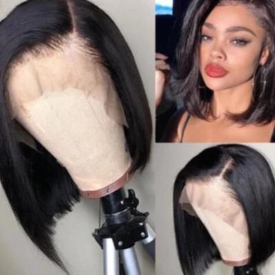 China Silky Straight Non Lace Bob 150% Density Fiber Wigs Short Straight Hair Frontal Synthetic Wigs For Black Women for sale