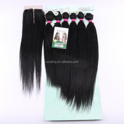 China Wholesale Silky Straight 20inch 7pcs 6+1 Wave Hair Mix Bundles With Closure Bundle for sale