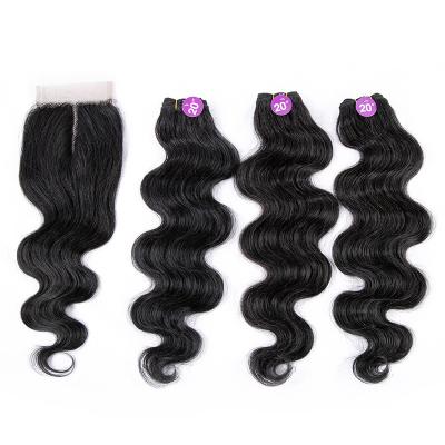 China 20 Inch Straight Silky Curly Mix Hair Bundles Straight Wave Hair Bundles 4 Piece Set With Lace Closure For African Women for sale