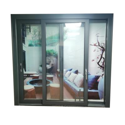 China High Quality Large Screen Soundproof Glass Lift Windproof Tall And Slide Sliding Doors Office Door Lift The Sliding Door for sale