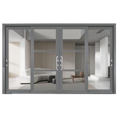 China Waterproof White Veranda Sliding Aluminum Glass Sliding Doors Patio Door for sale