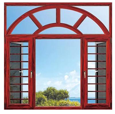 China Sliding European Style Commercial Stained Glass House Aluminum Casement Window for sale