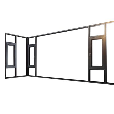 China Swing Proof Sound Double Aluminum Window Acoustic Finestra Other Windows Doors And Windows For Aluminum Profile for sale