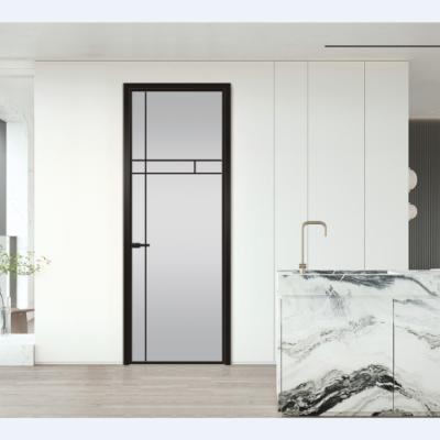 China Waterproof Modern French Aluminum Glass Door Interior Kitchen Bathroom View Aluminum Swing Doors and Windows for sale