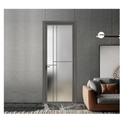 China Waterproof Tempered One Way Shatterproof Glass Door Frame Aluminum Glass Swing Door for sale