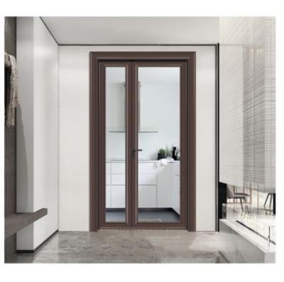 China Bathroom Waterproof Soundproof Glass Doors Water Resistant Aluminum Double Swing Door for sale