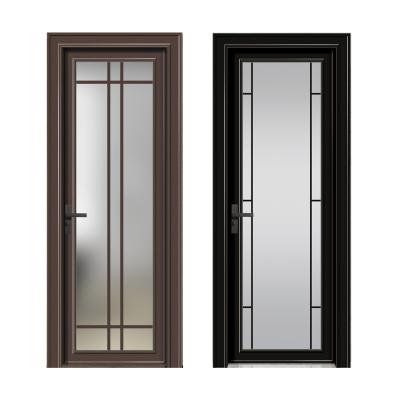 China Low Price Waterproof Home Front Door Modern Double Internal Glass Swing Door for sale