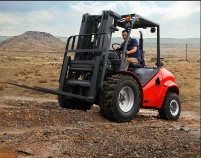 China Other Maximal 3.5 ton Rough Terrain All Terrain 2WD 4x2 Forklift Truck with Yanmar 4TNE98 Engine for sale