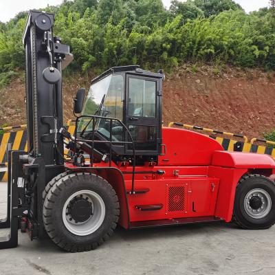 China Building Material Shops Maximal 18 ton Diesel powered Heavy Duty Forklift with cabin for sale