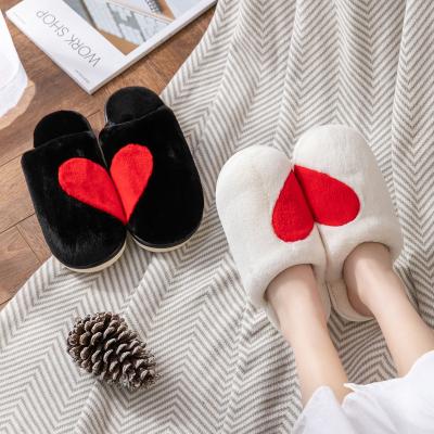 China Wholesale Plush Cotton Sweat-absorbent Slippers 2020 Female Winter Couples Indoor Thick Home Bottom Thick Cotton Cute Fashionable Warm Slippers for sale