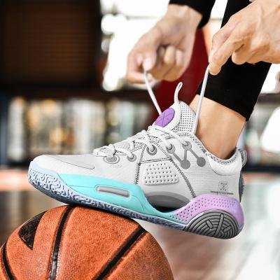 China 2021 fashion trend new design custom logo men's basketball sneakers custom size sports shoe american basketball shoes for men for sale