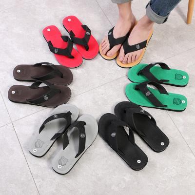 China Antiskid Mens Summer Flip Flops Beach Sandals Non Slip Casual Flat Shoes High Quality Slippers for sale