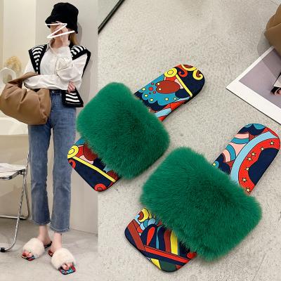 China Fashion Trend Women's Slippers Slides Flat-Heeled Slippers Large Flat-Heeled Slippers for sale