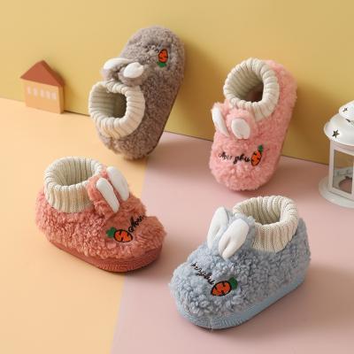 China 1-6years children's shoes rabbit ears children's warm wear-resistant non-slip baby shoes 2021 for sale