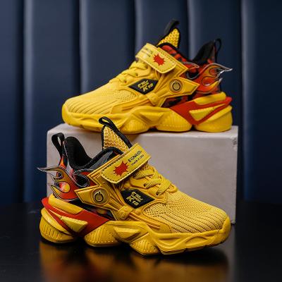 China Neutral/Both Men and Women 2021 Yellow Korean Student Boys New Flying Woven Boots Summer Beacon Sports Breathable Shoes for sale