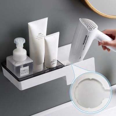 China Free Sample Stored in Hair Dryer Rack Tool Rack Wall Mount Drawer Organizer Shelf Storage Running Shower Room for sale