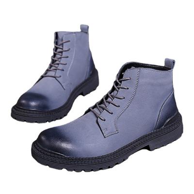 China Anti-odor fashion work boots winter waterproof comfortable men's leather shoes cool leisure boots factory cusom brand outdoor slippers for sale